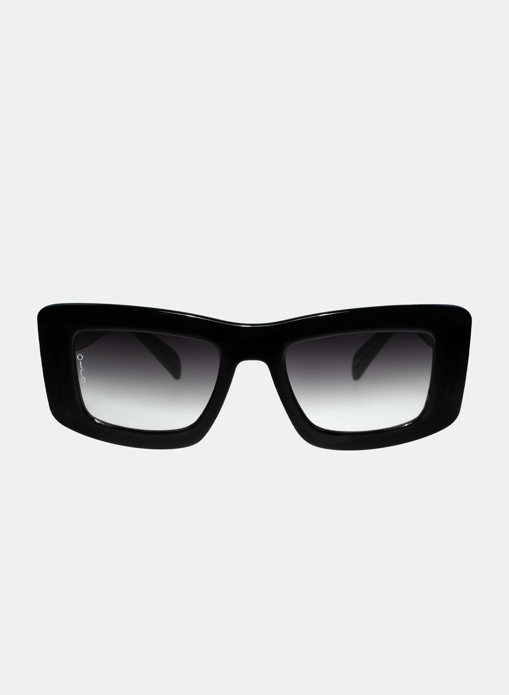 Marsha thick cat eye sunglasses in black