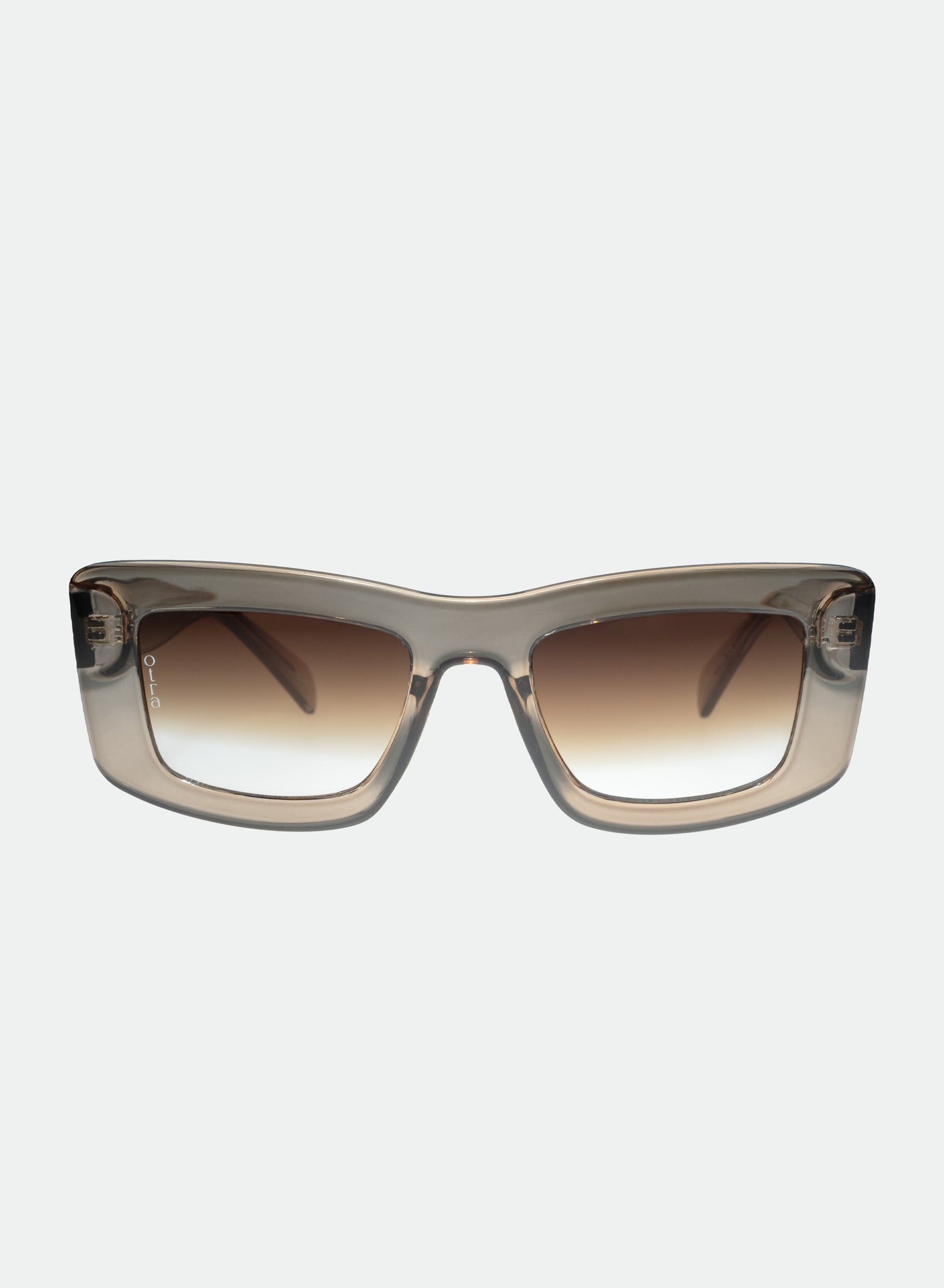 Marsha thick cat eye sunglasses in brown color