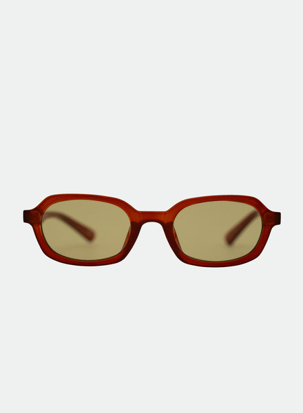 Abby Burgundy Hexagon Sunglasses – Brown Lens – Otra Eyewear