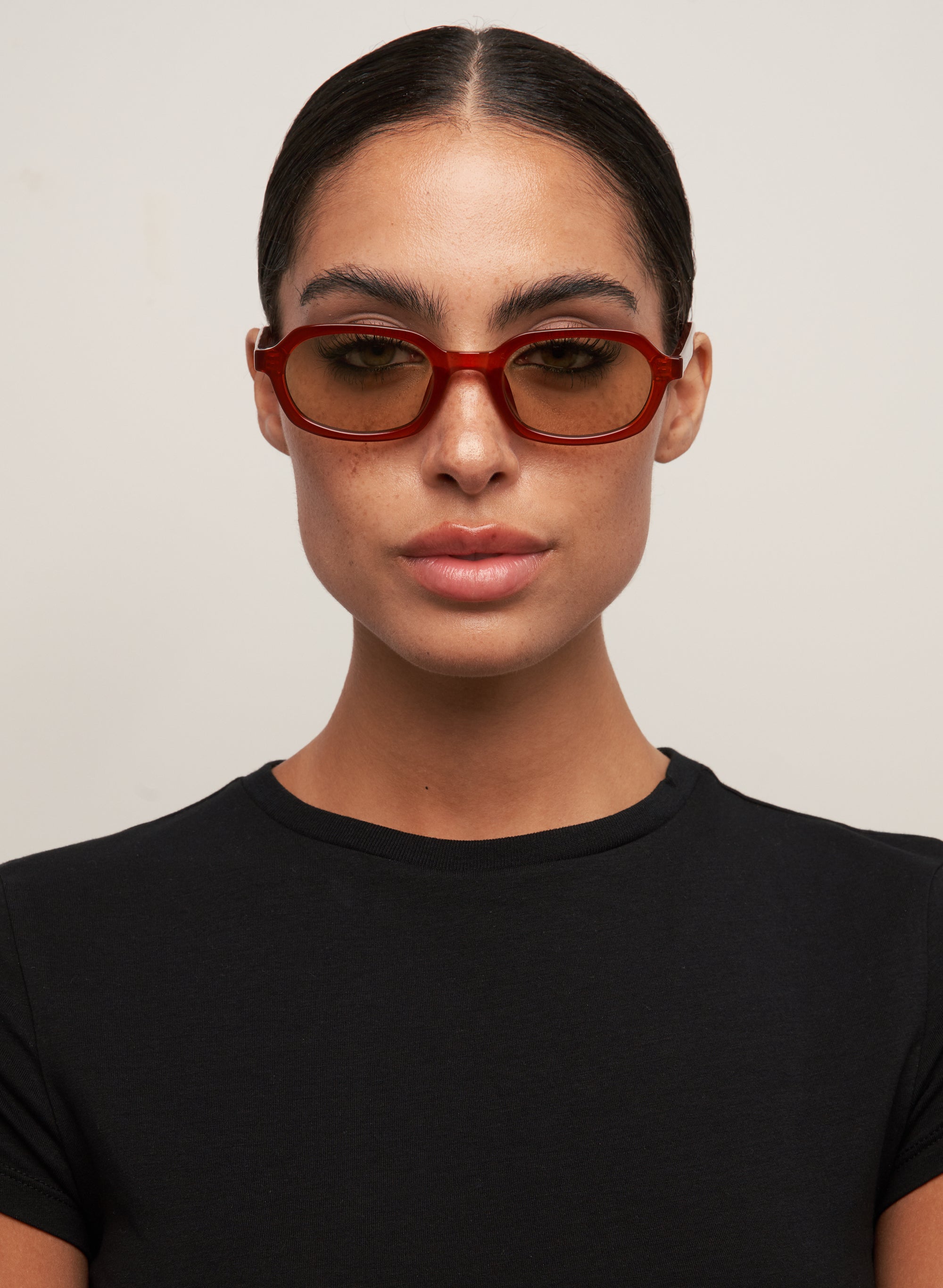 bugaboos eyewear sunglasses Burgundy Hexagon Sunglasses – Abby by Otra