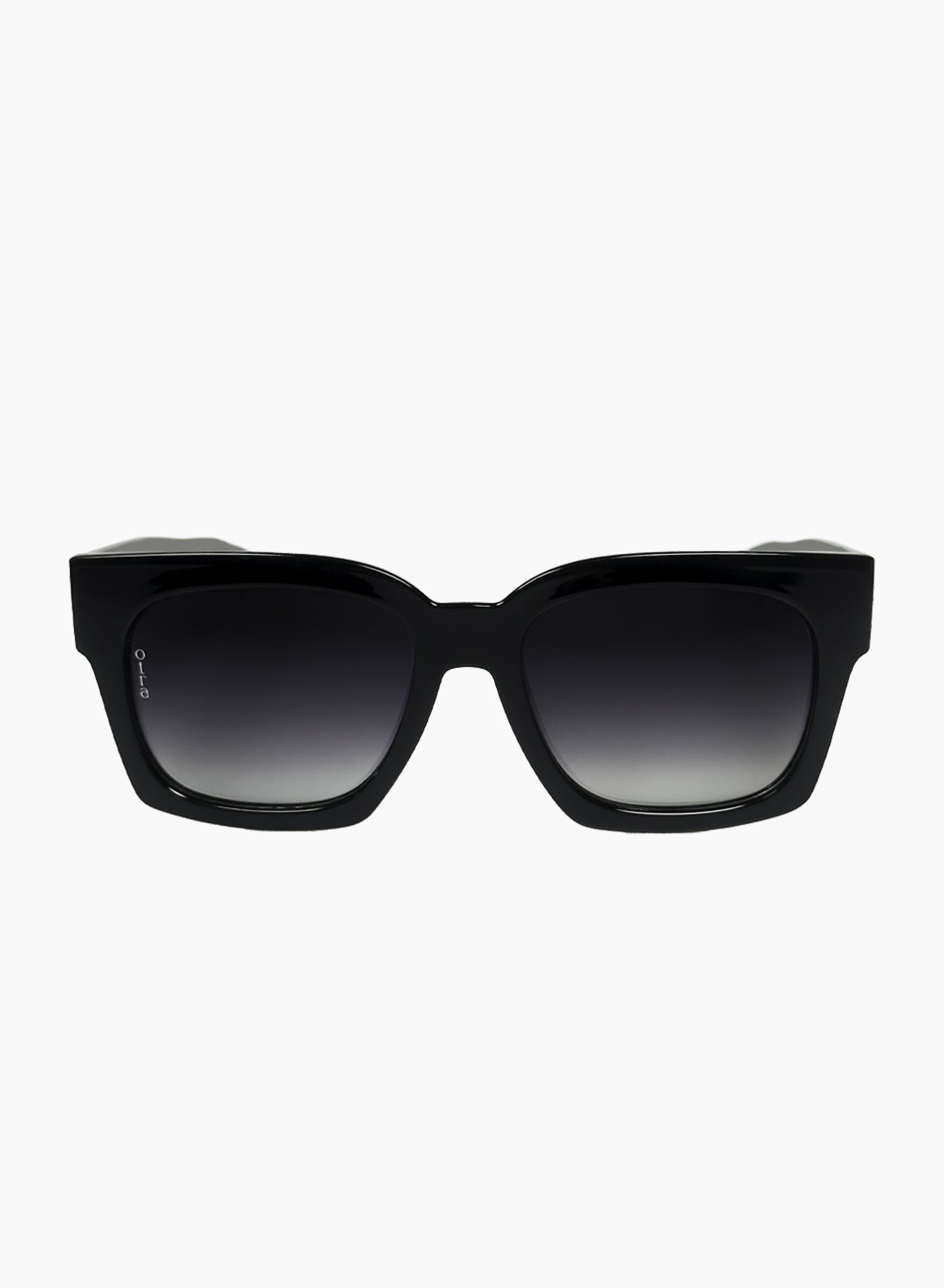 Alba square oversized glasses in black