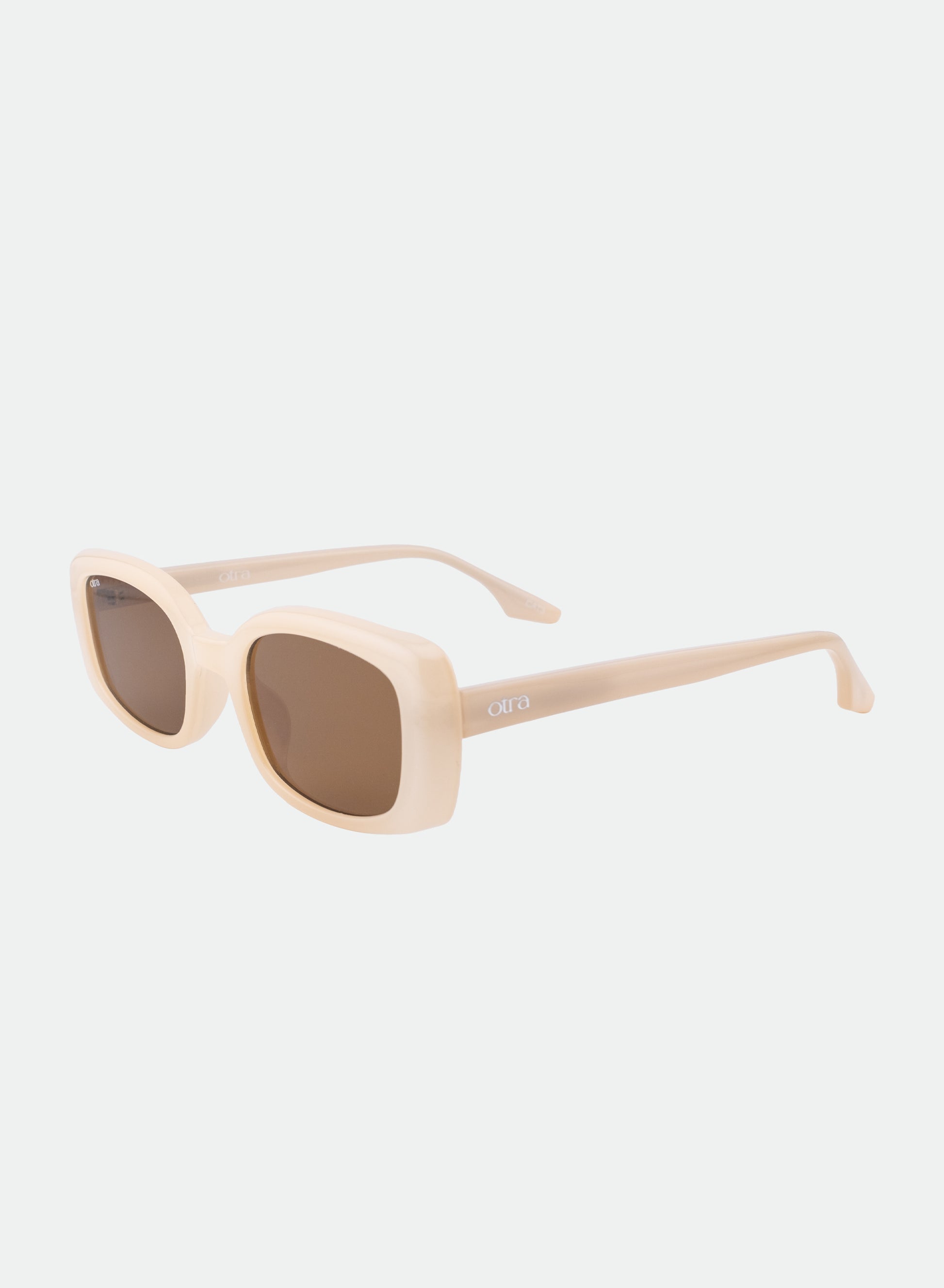 Daisy sunglasses in frosted ivory side view