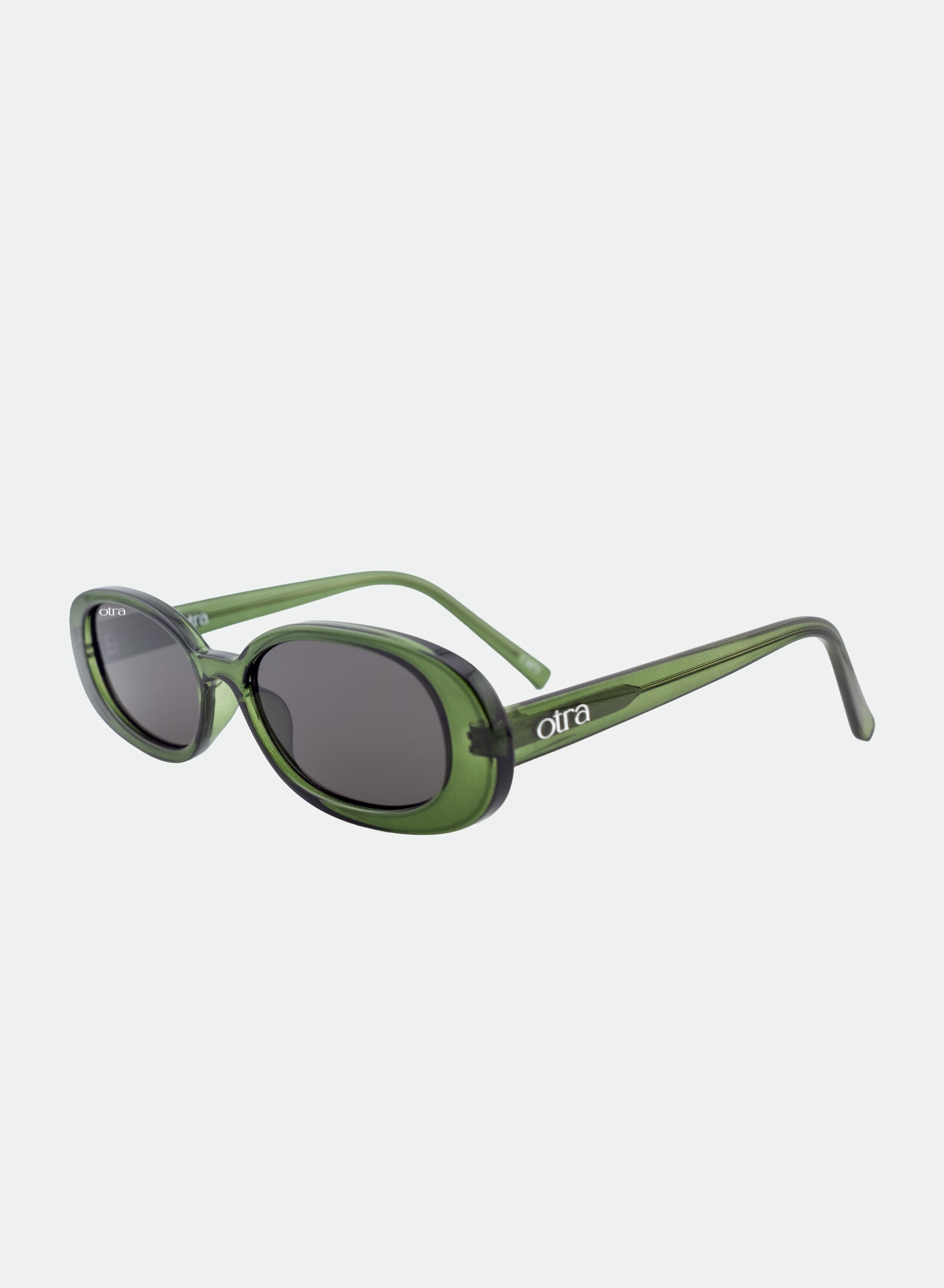 Gina sunglasses in green matcha side view