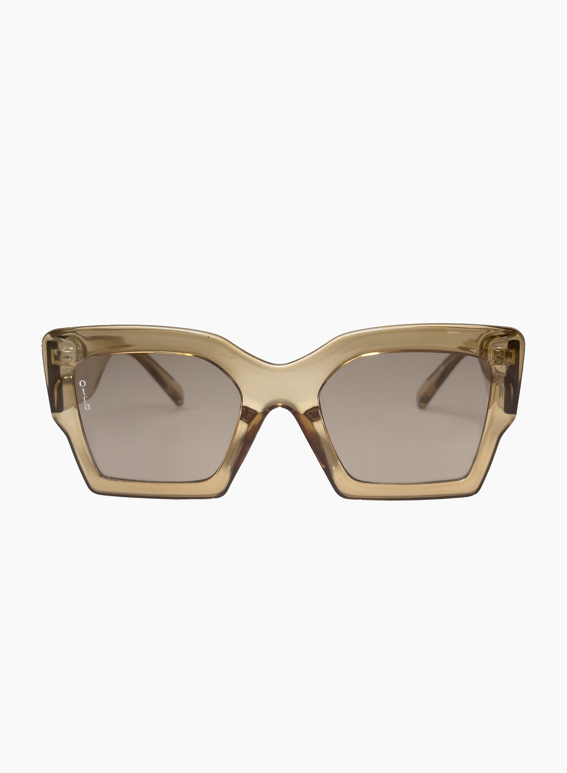 Pipa oversized cateye sunglasses in transparent gold