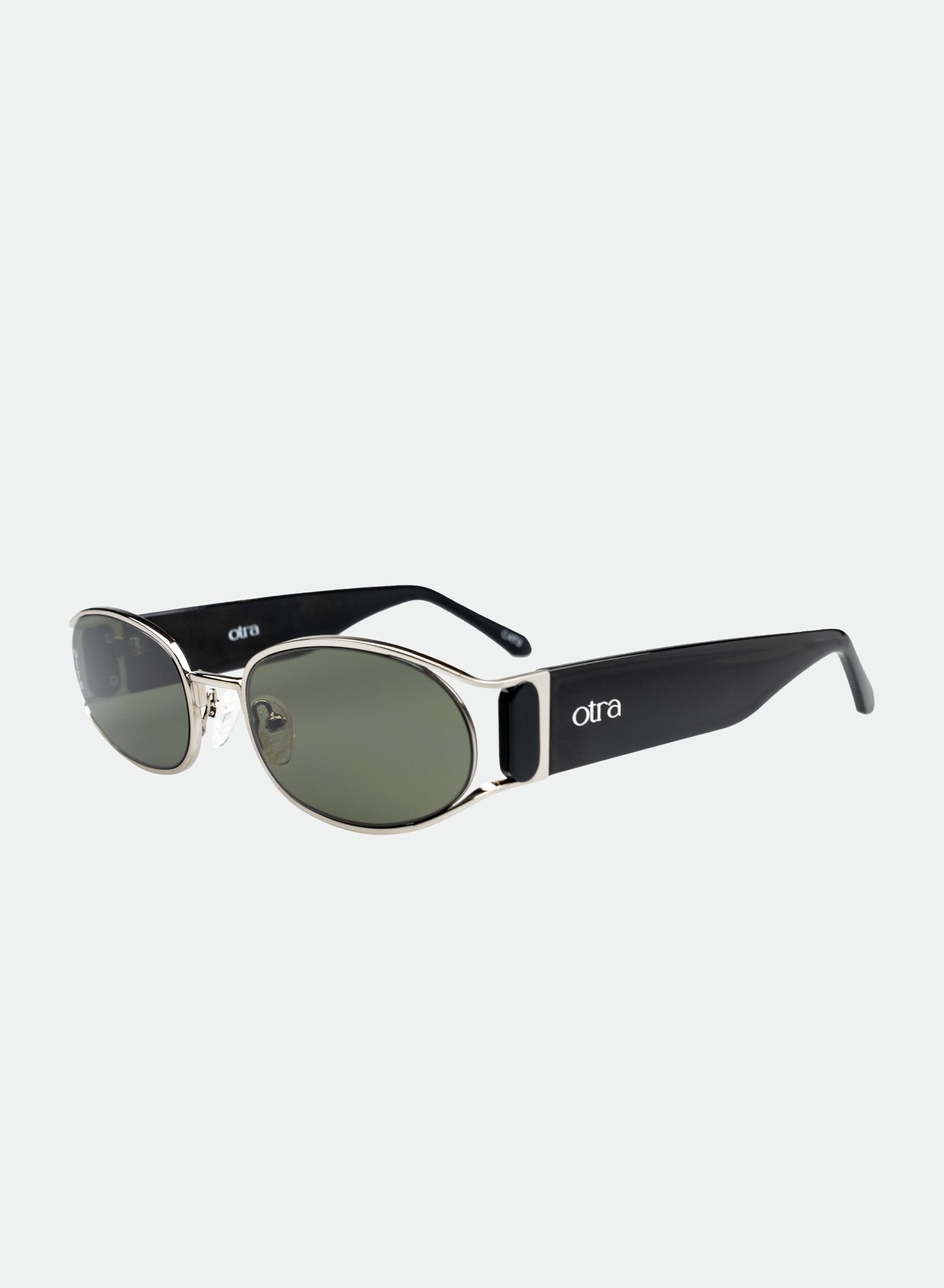 Polly sunglasses in silver black side view
