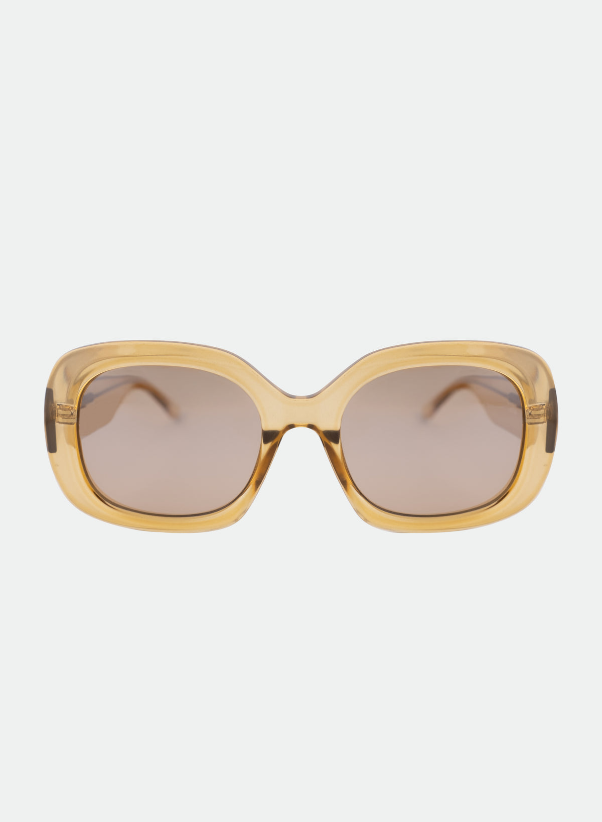 Valerie Round Sunglasses - Transparent Gold – Otra Eyewear