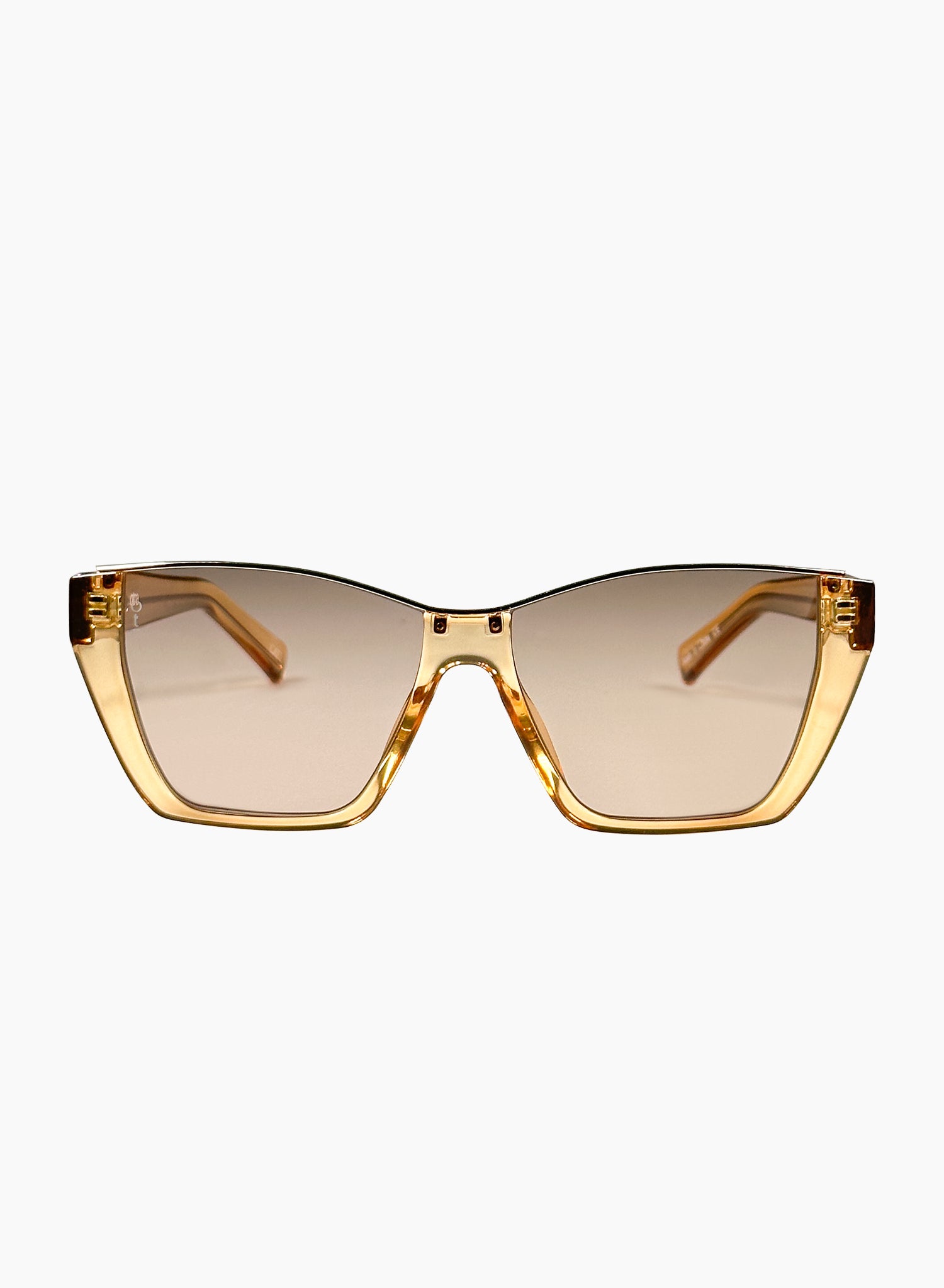 Belle oversized cateye sunglasses in gold