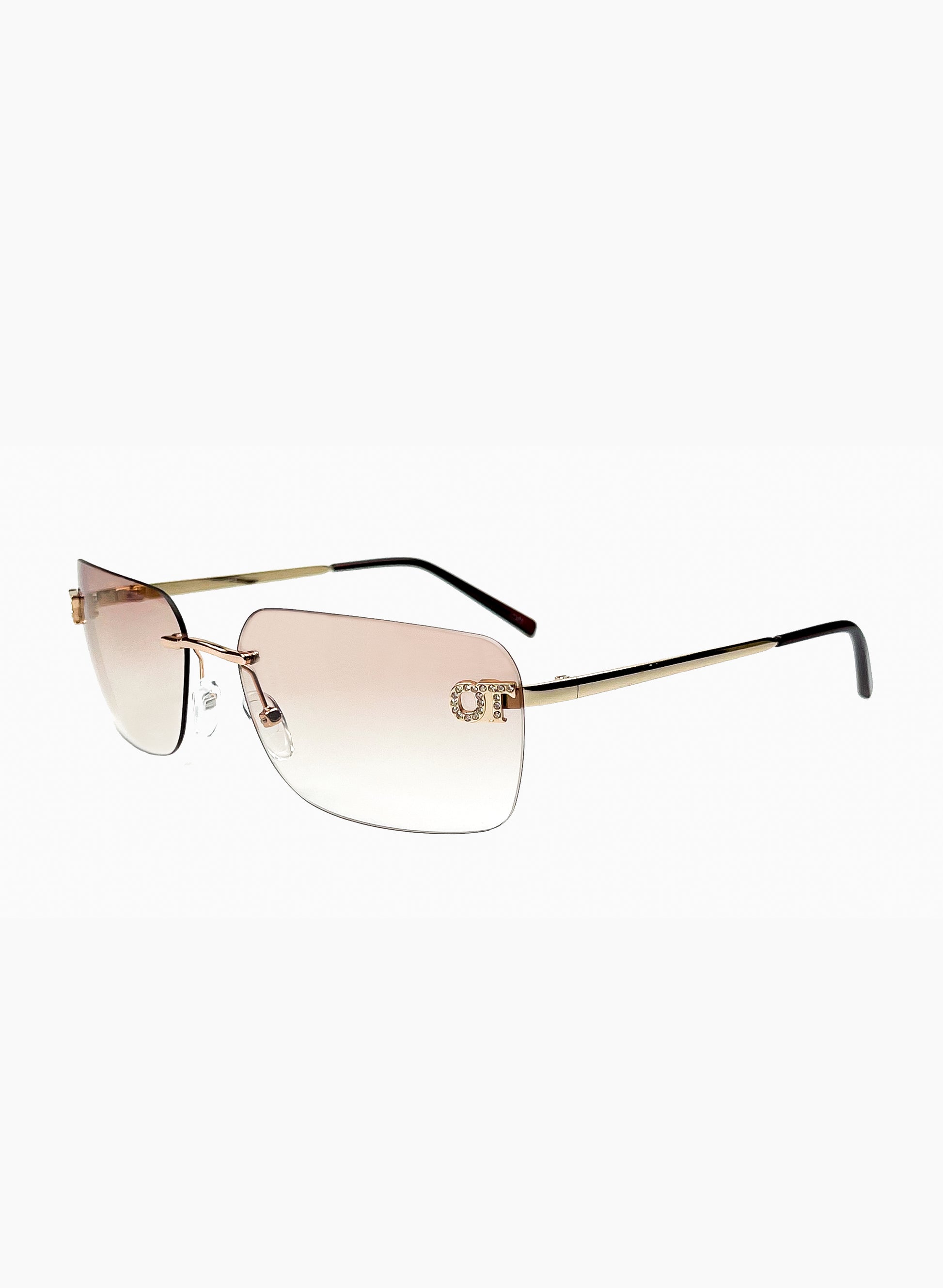Cara sunglasses in gold frame with brown lenses