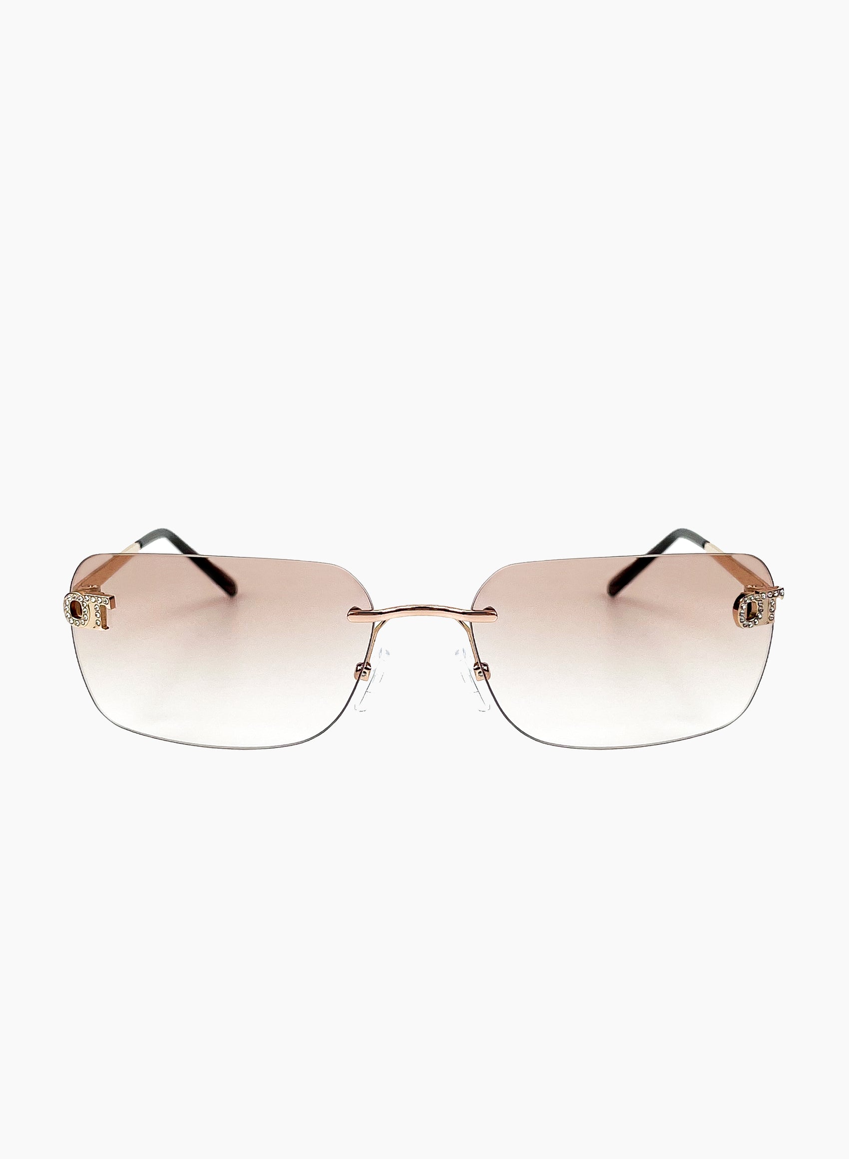 Cara sunglasses in gold frame with brown lenses