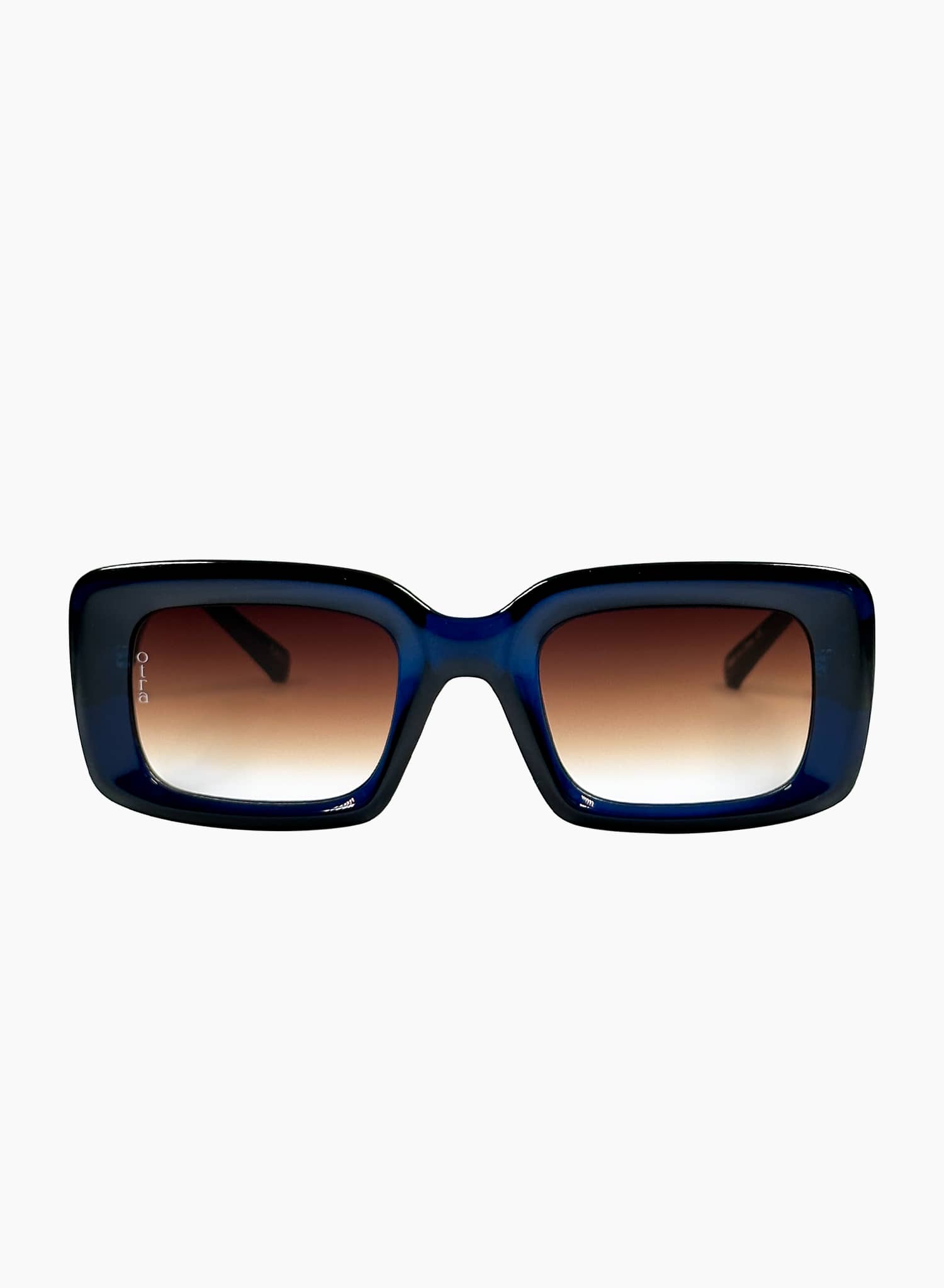 Chelsea oversized rectangle sunglasses in navy color