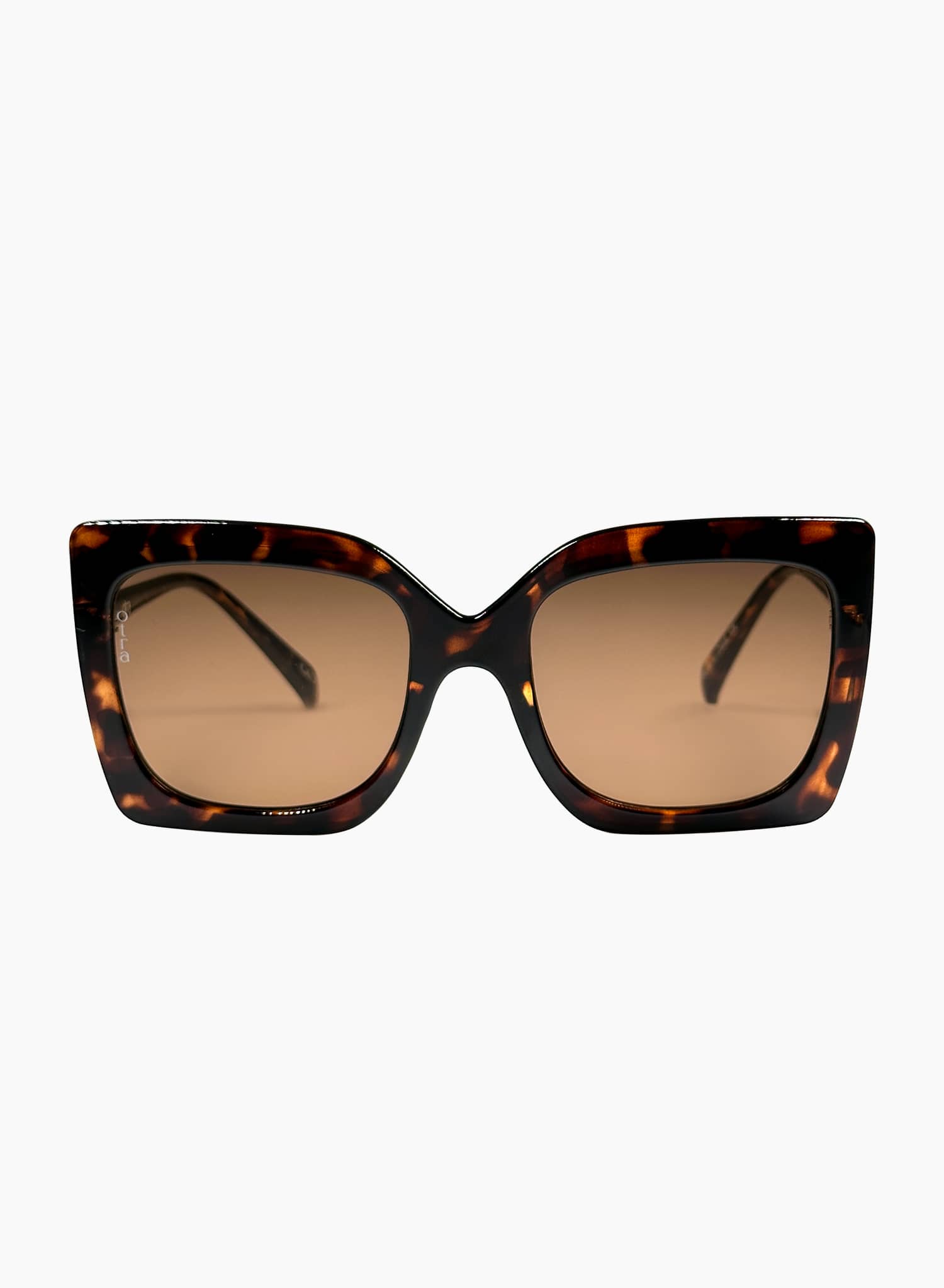Oversized cat eye Dynasty sunglasses in brown tortoiseshell