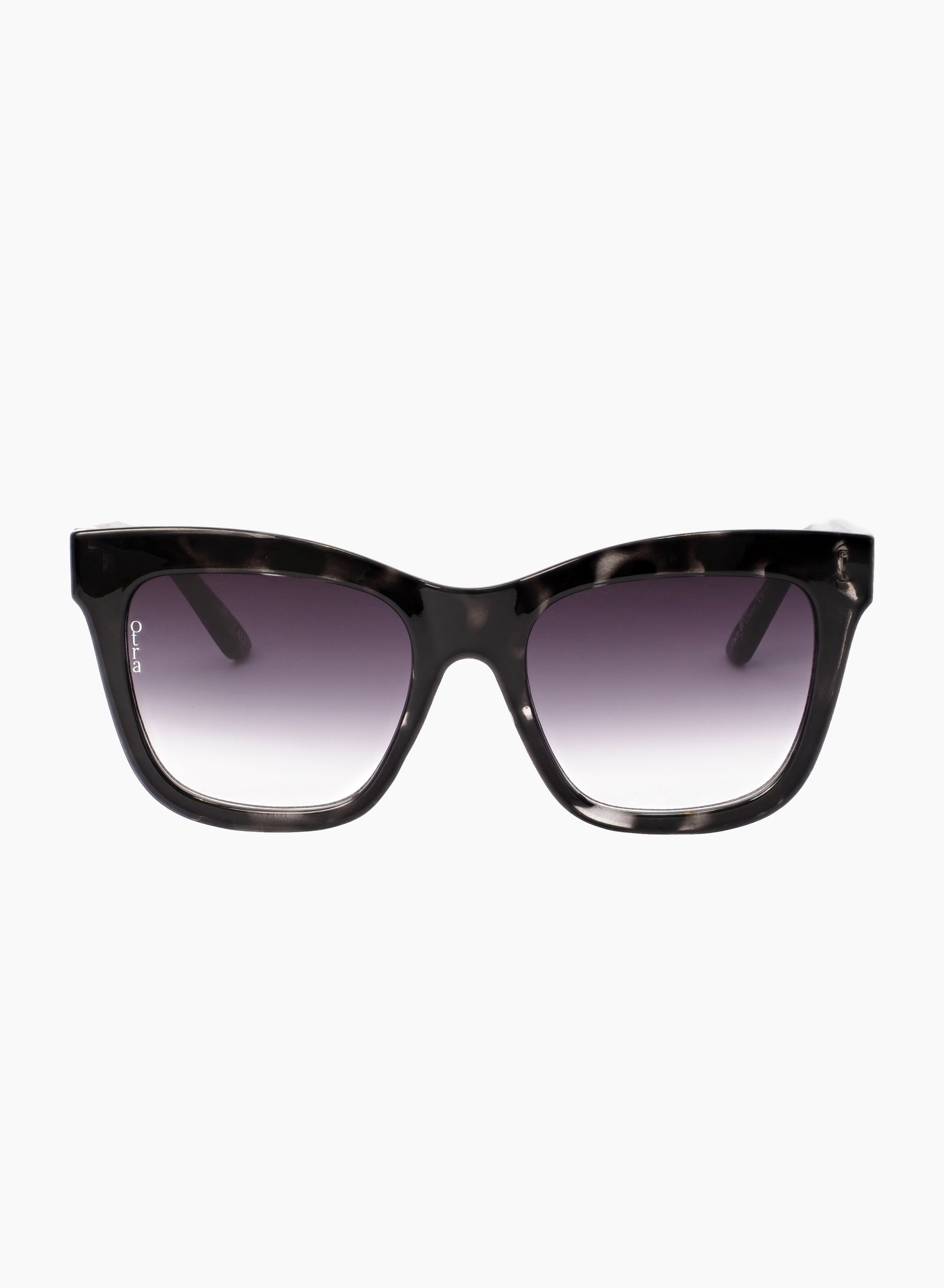 Irma oversized cat eye sunglasses in black tortoiseshell