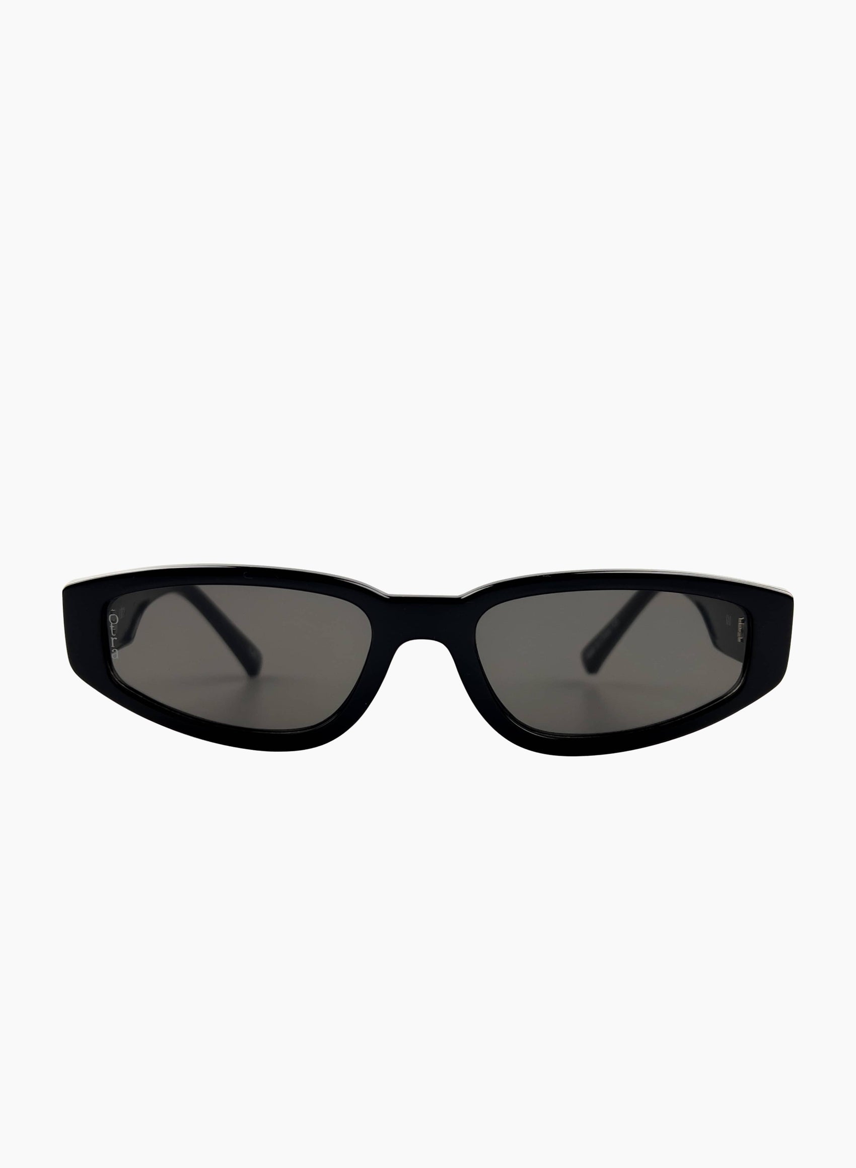KAI thin cat eye sunglasses in black