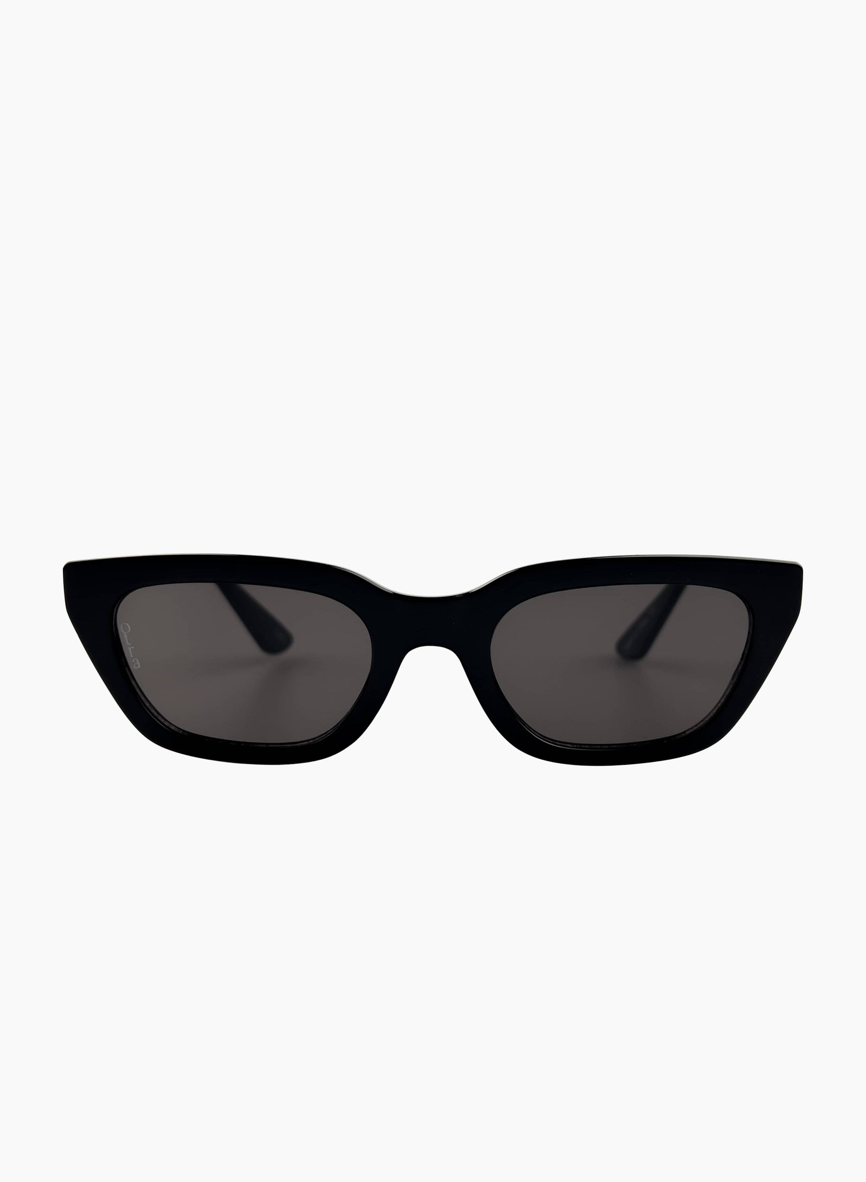Nove sunglasses featuring a black cat eye frame and black lenses