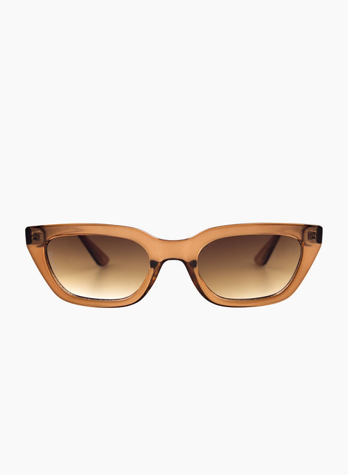 Nove Cat Eye Sunglasses – Transparent Coffee & Brown Lens  display picture 1