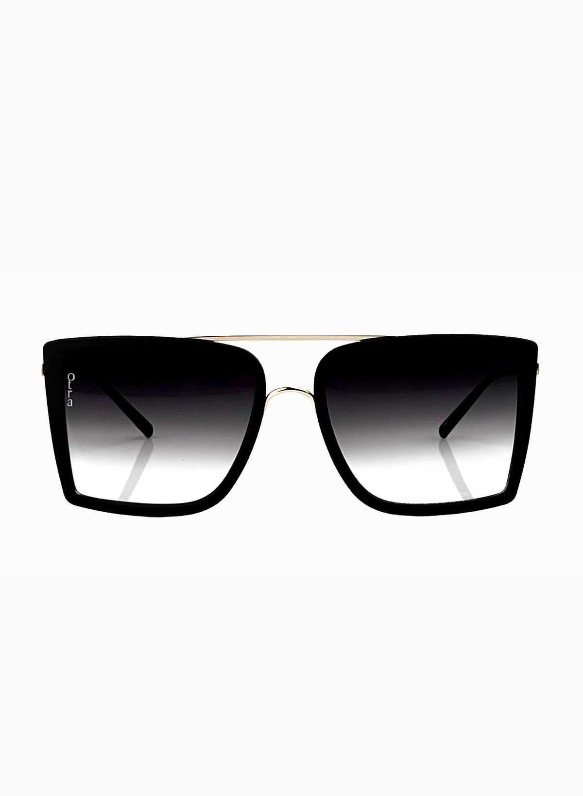 Velda Oversized Square Sunglasses – Black & Gold – Otra Eyewear display picture 2